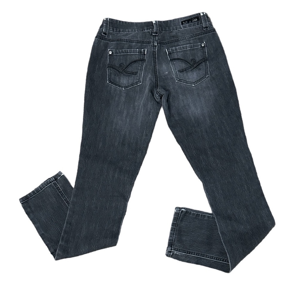 L.E.I. Ashley Louise Denim Distressed Jeans Size 0 - Picture 2 of 7